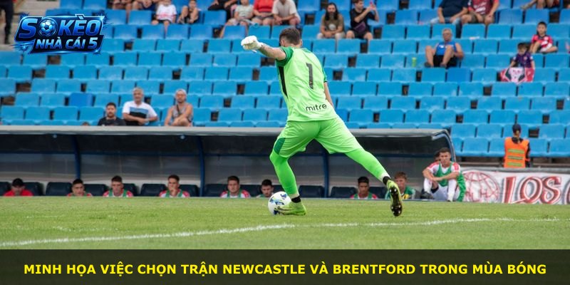 Minh họa việc chọn trận Newcastle và Brentford trong mùa bóng